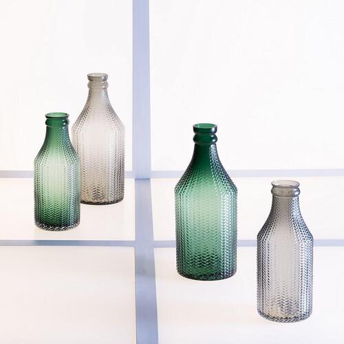 Vase 11,7 x 11,7 x 30 cm Grå Glas