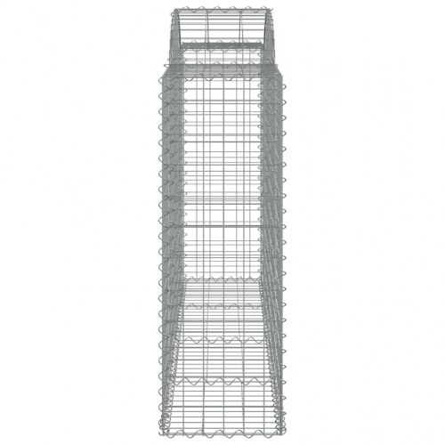 Buede gabionkurve - 4 stk. 200×50×120/140 cm i galvaniseret jern