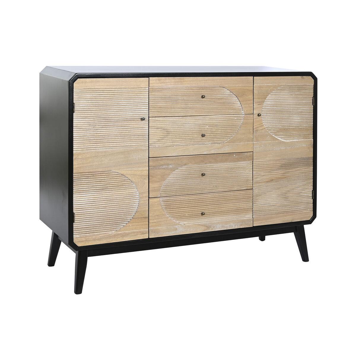Skænk - sort træ, 120 x 40 x 90 cm