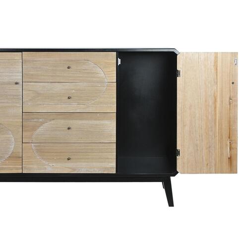 Skænk - sort træ, 120 x 40 x 90 cm