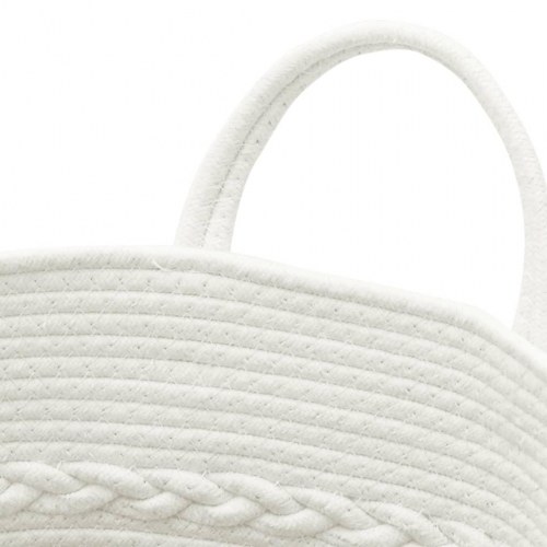 Opbevaringskurv foldbar Ø43 x 38 cm - grå og hvid