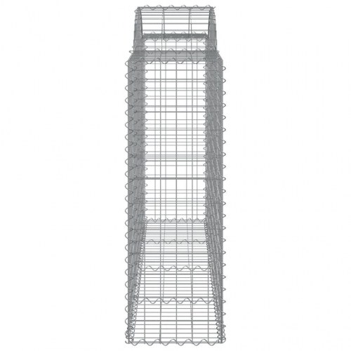 Buede gabionkurve - 9 stk. 200 × 50 × 120/140 cm i galvaniseret jern