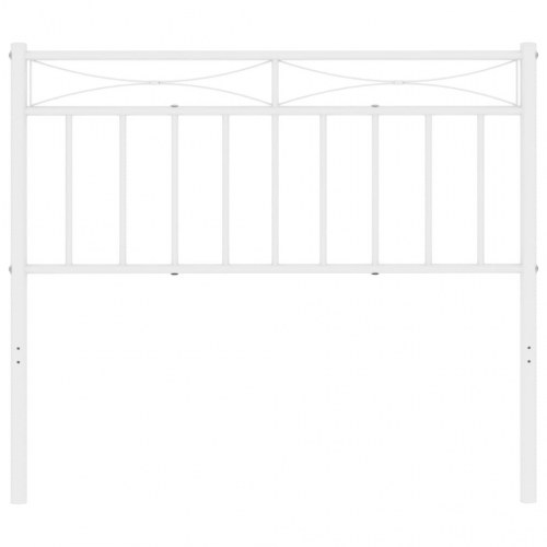 Sengegavl i metal 100 cm - hvid