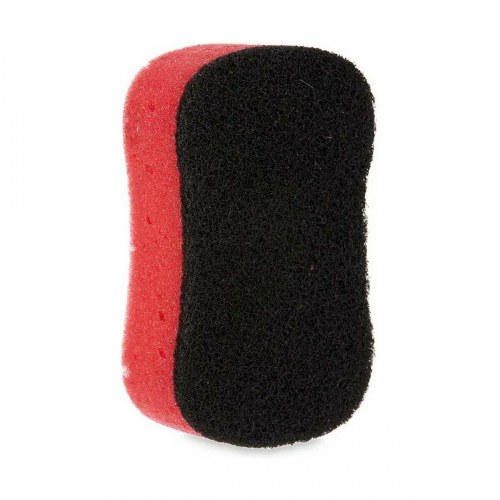 Rengøringssvamp med slibende fiber - sort/rød, 7,3 × 4 × 12,3 cm (40 stk.)