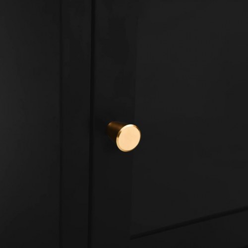 Natborde 2 stk. 40x30x54,5 cm stål og glas sort