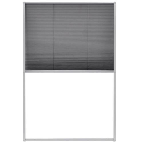 Plisseret insektnet til vinduer aluminium 80 x 120 cm