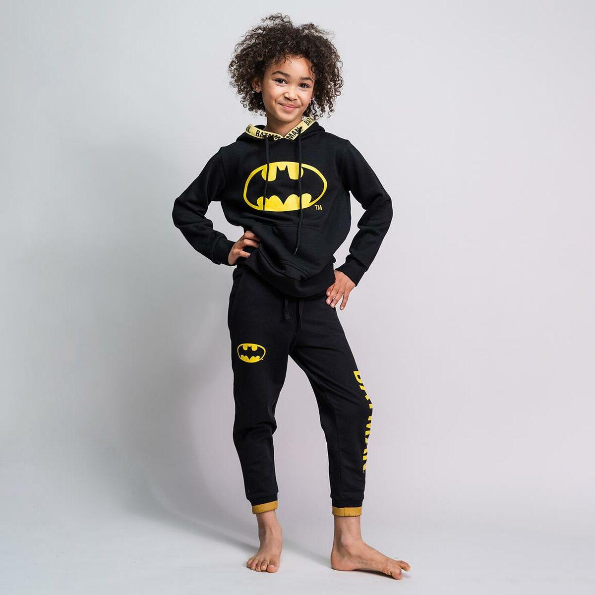 Hættetrøje til Børn Batman Sort 7 år