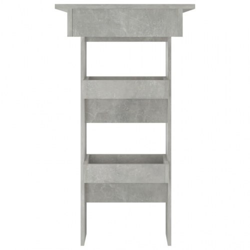 Vægmonteret barbord 102×45×103,5 cm - konstrueret træ, betongrå