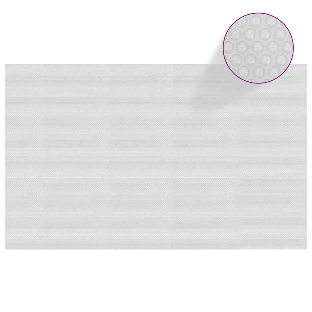 Flydende solopvarmet poolovertræk 260x160 cm PE grå