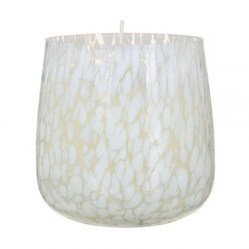 Lyseholder Krystal Hvid 10 x 10 x 10 cm