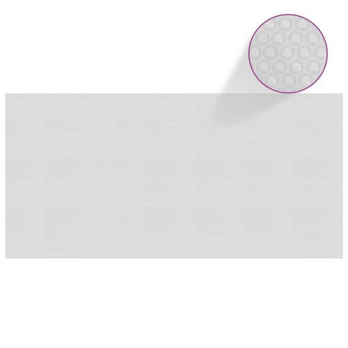 Flydende solopvarmet poolovertræk 450 × 220 cm - PE, grå