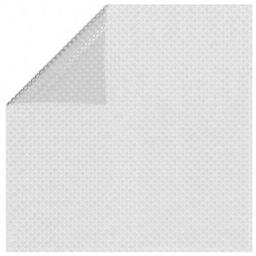 Flydende solopvarmet poolovertræk 450 × 220 cm - PE, grå