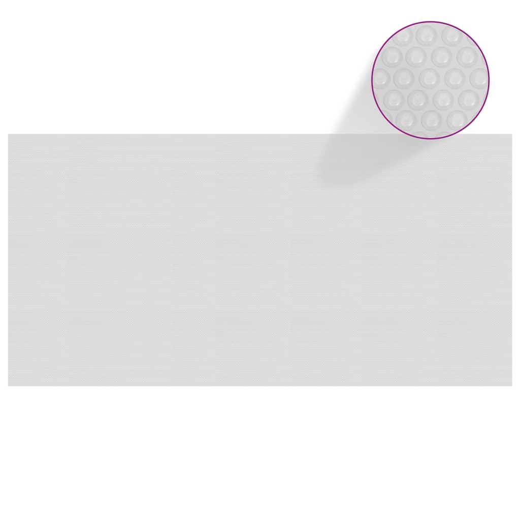 Flydende solopvarmet poolovertræk 549x274 cm PE grå