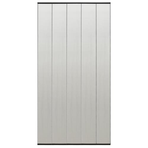 Insektskærm til dør med netgardin i 5 dele 120x240 cm sort