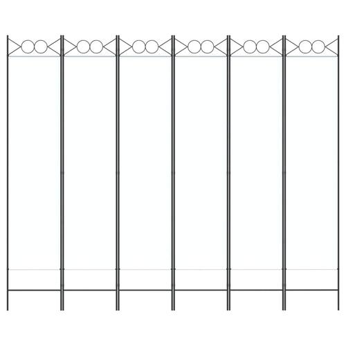6-panels rumdeler 240x200 cm stof hvid
