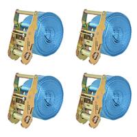 Surringsbånd 4 stk. 2 ton 6 m x 38 mm blå
