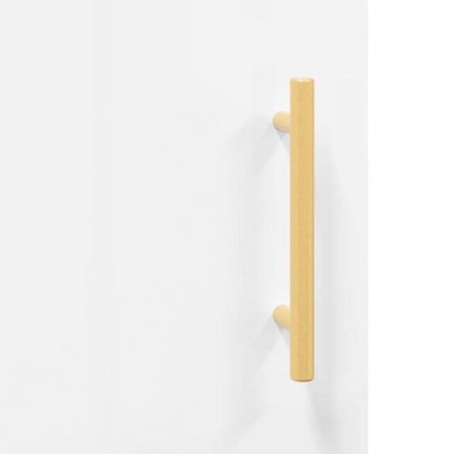 Højskab 69,5x34x180 cm konstrueret træ hvid højglans
