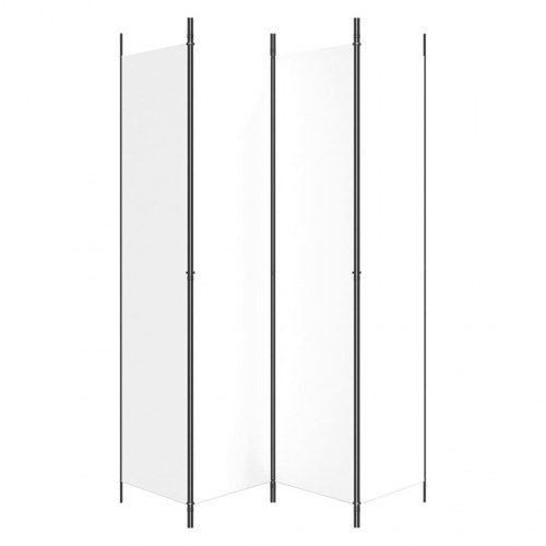 Rumdeler med 4 paneler 200 x 220 cm - hvid