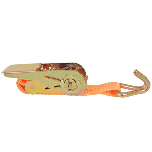Surringsbånd med skralde 4 stk. 0,4 ton 6 m x 25 mm orange