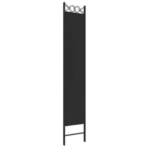 3-panels rumdeler i stof - 120 × 220 cm, sort