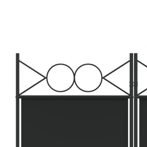 3-panels rumdeler i stof - 120 × 220 cm, sort