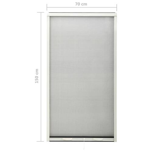 Nedrulleligt insektnet til vinduer 70x150 cm hvid