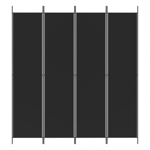 Rumdeler med 4 paneler 200 x 220 cm - sort