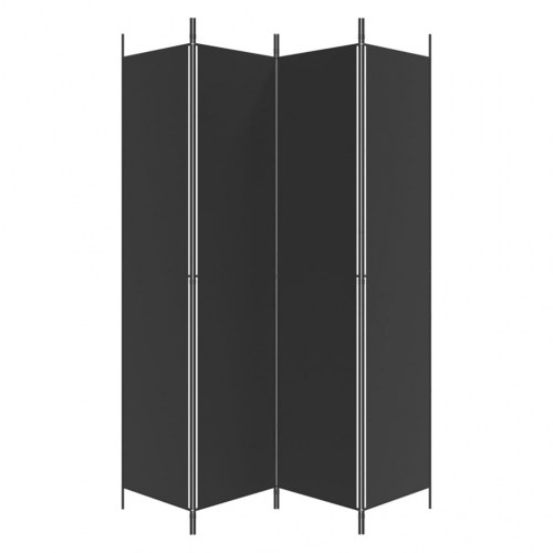 Rumdeler med 4 paneler 200 x 220 cm - sort