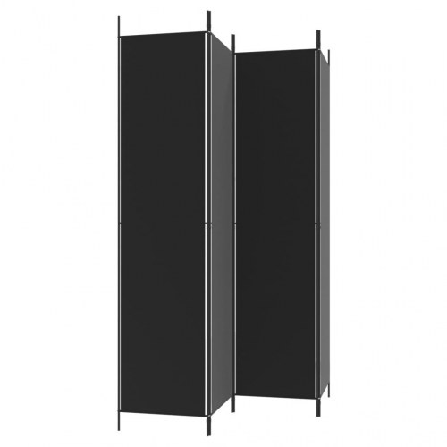 Rumdeler med 4 paneler 200 x 220 cm - sort