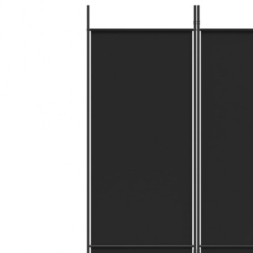 Rumdeler med 4 paneler 200 x 220 cm - sort