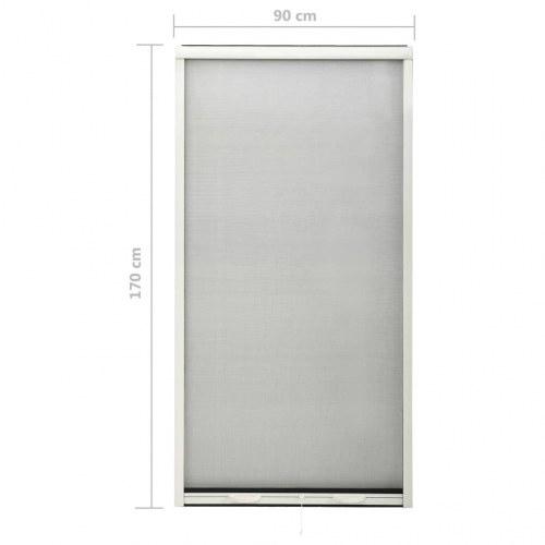 Nedrulleligt insektnet til vinduer 90x170 cm hvid