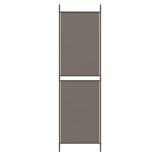 5-panels rumdeler i stof - 250 × 200 cm, antracitgrå