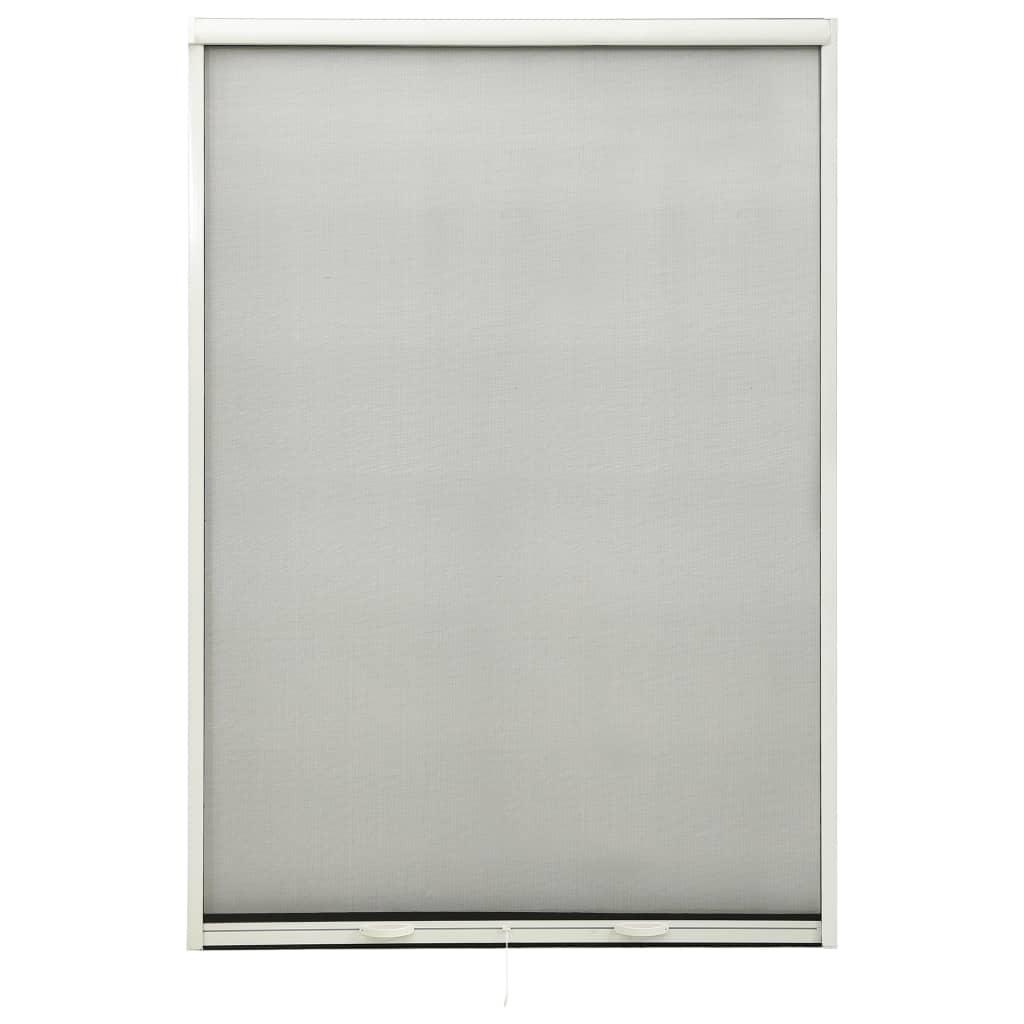 Nedrullelig insektskærm til vinduer 110x170 cm hvid