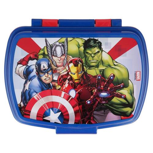 Madkasse til Sandwich The Avengers Infinity Blå Plastik Rød (17 x 5.6 x 13.3 cm)
