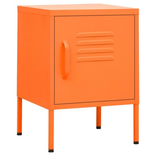 Natborde i stål - 2 stk., 35×35×51 cm, orange