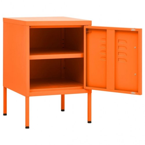 Natborde i stål - 2 stk., 35×35×51 cm, orange
