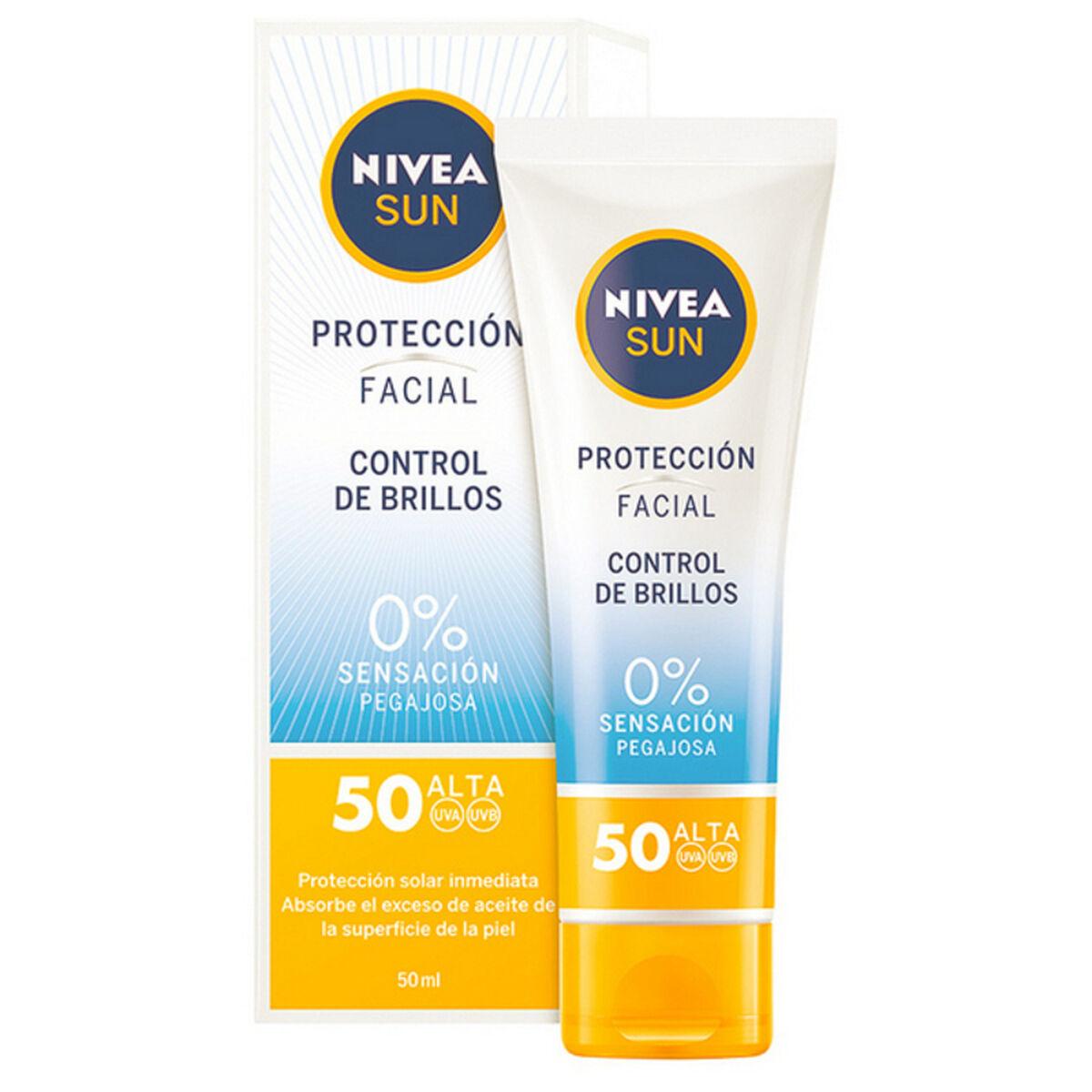 Solcreme til ansigt SPF 50 Nivea 50 ml (Unisex)