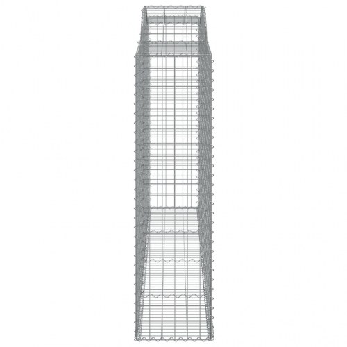 Buede gabionkurve - 4 stk. 300×50×180/200 cm i galvaniseret jern