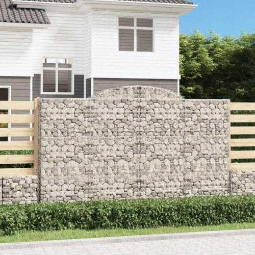 Buede gabionkurve - 5 stk. 300×50×180/200 cm i galvaniseret jern