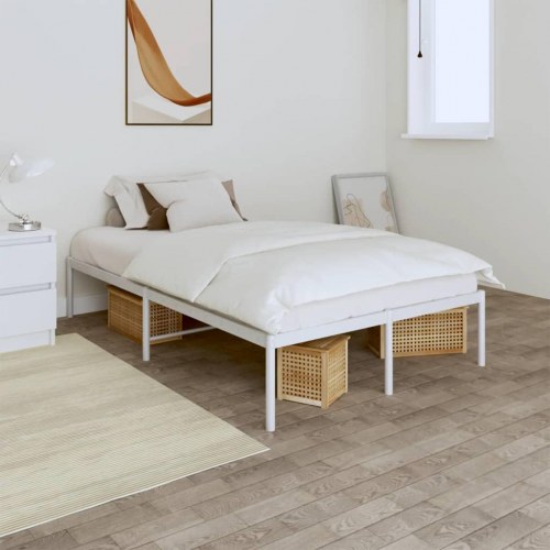 Sengeramme i metal 120 x 200 cm - hvid
