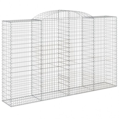 Buede gabionkurve - 5 stk. 300×50×180/200 cm i galvaniseret jern