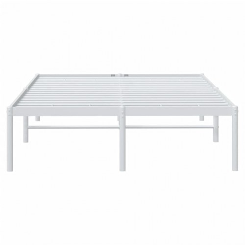Sengeramme i metal 135 × 190 cm - hvid