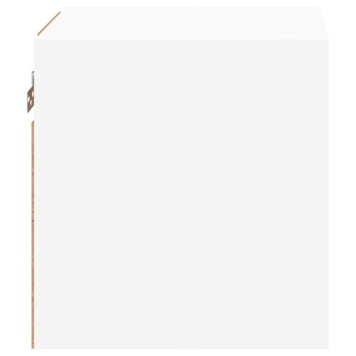 Væghængte tv-borde 2 stk. med LED-lys 30x28,5x30 cm hvid
