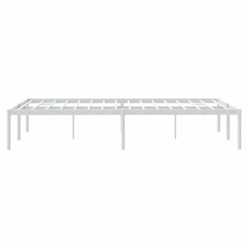 Sengeramme i metal 135 × 190 cm - hvid