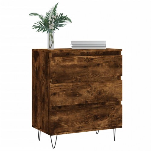 Skænk 60 x 35 x 70 cm i konstrueret træ - røget egetræ