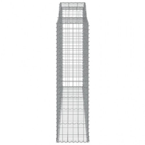 Buede gabionkurve - 2 stk. 300×50×180/200 cm i galvaniseret jern