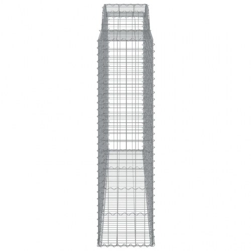 Buede gabionkurve - 11 stk. 300×50×180/200 cm i galvaniseret jern