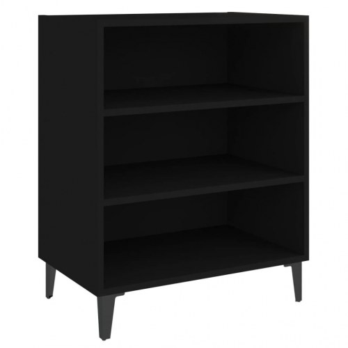 Skænk 57×35×70 cm i sort konstrueret træ med metalben