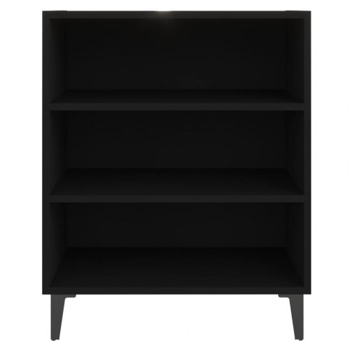 Skænk 57×35×70 cm i sort konstrueret træ med metalben