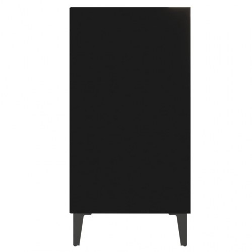 Skænk 57×35×70 cm i sort konstrueret træ med metalben